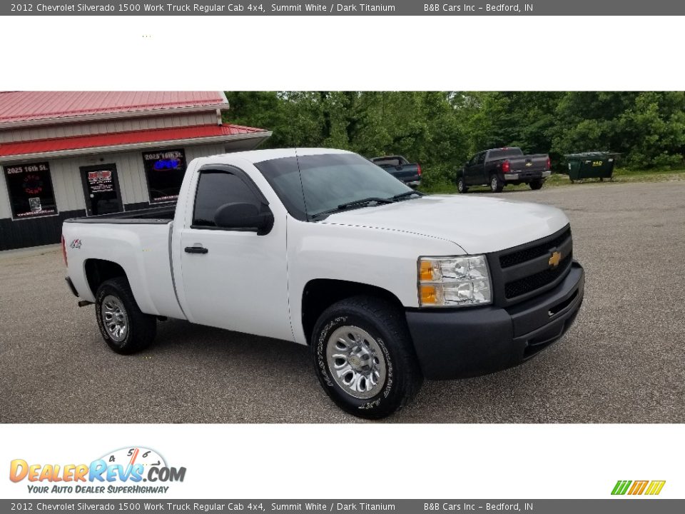 2012 Chevrolet Silverado 1500 Work Truck Regular Cab 4x4 Summit White / Dark Titanium Photo #9