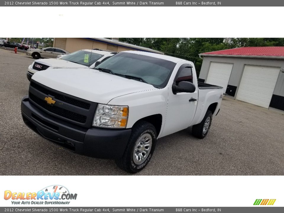 2012 Chevrolet Silverado 1500 Work Truck Regular Cab 4x4 Summit White / Dark Titanium Photo #11