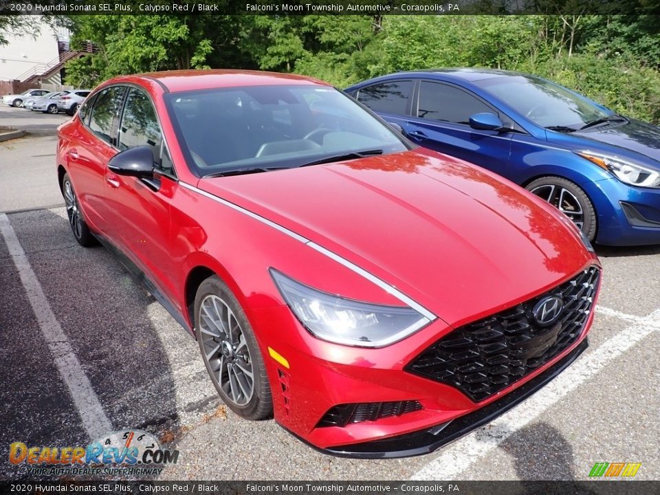 2020 Hyundai Sonata SEL Plus Calypso Red / Black Photo #4