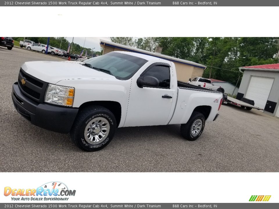 2012 Chevrolet Silverado 1500 Work Truck Regular Cab 4x4 Summit White / Dark Titanium Photo #17