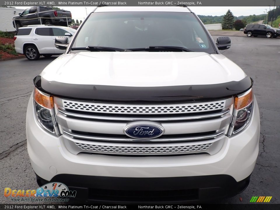 2012 Ford Explorer XLT 4WD White Platinum Tri-Coat / Charcoal Black Photo #2