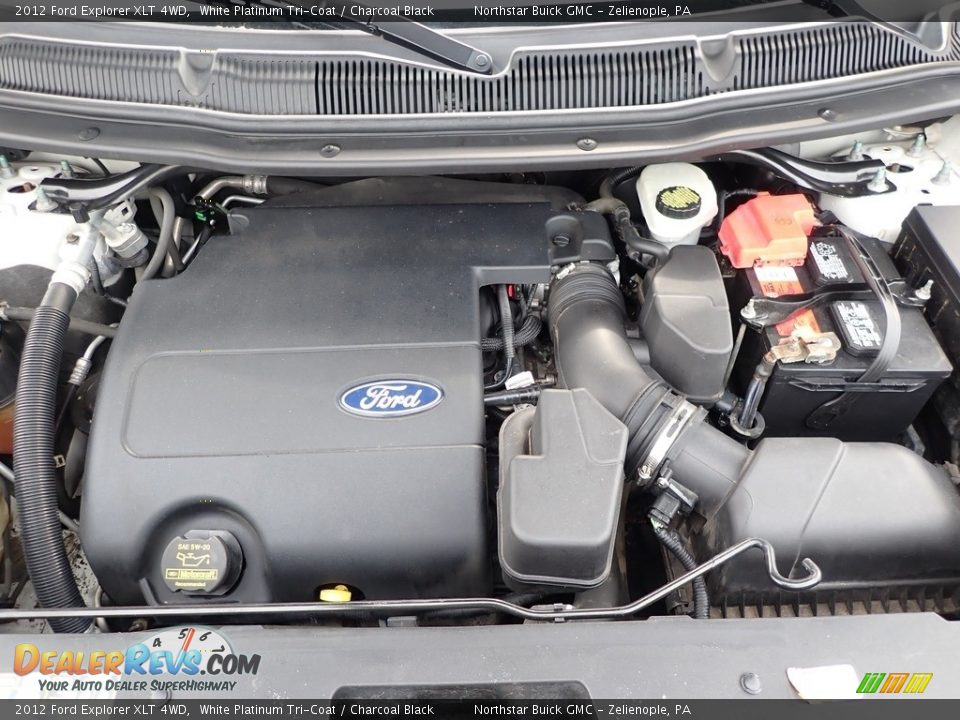 2012 Ford Explorer XLT 4WD White Platinum Tri-Coat / Charcoal Black Photo #3