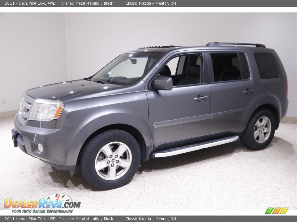 2011 Honda Pilot EX-L 4WD Polished Metal Metallic / Black Photo #3