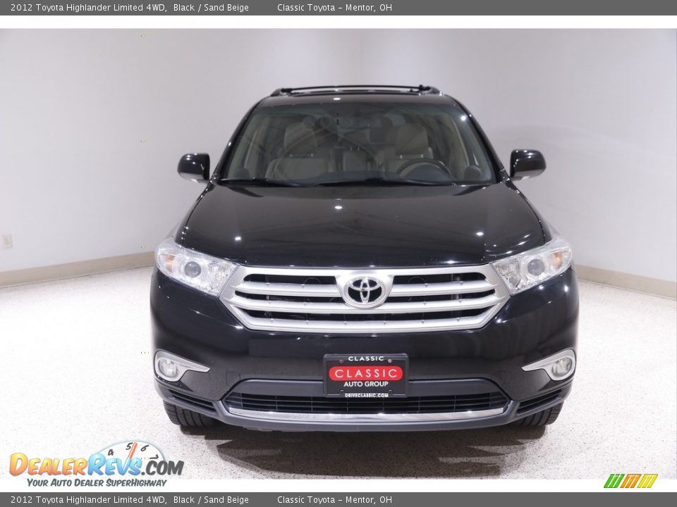 2012 Toyota Highlander Limited 4WD Black / Sand Beige Photo #2