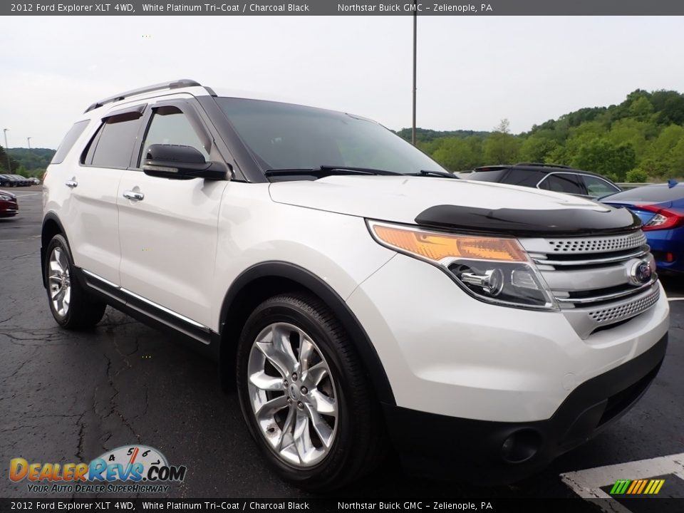 2012 Ford Explorer XLT 4WD White Platinum Tri-Coat / Charcoal Black Photo #4