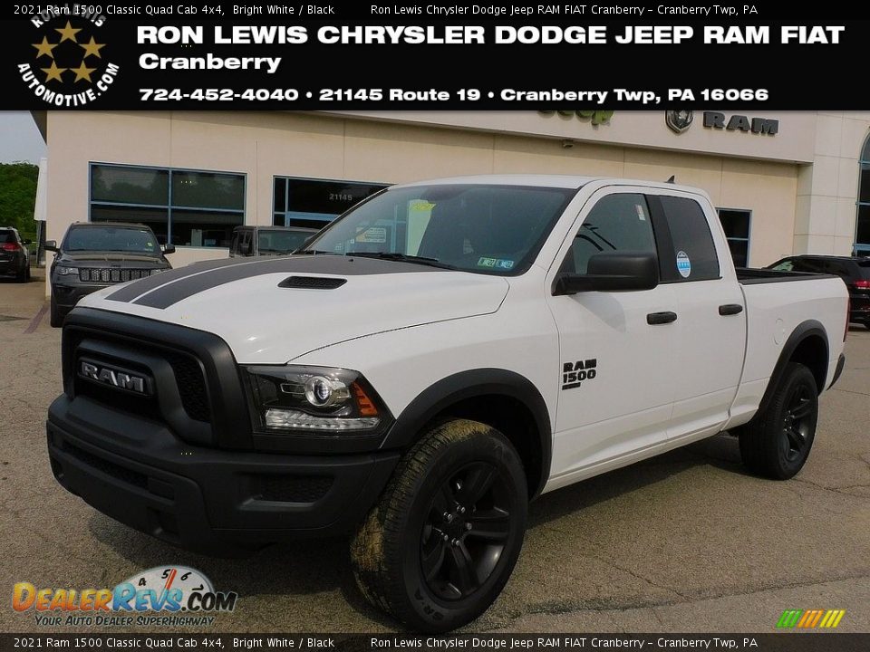 2021 Ram 1500 Classic Quad Cab 4x4 Bright White / Black Photo #1