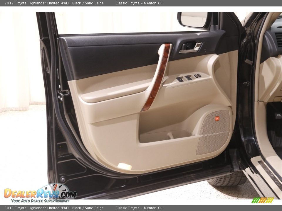 2012 Toyota Highlander Limited 4WD Black / Sand Beige Photo #4