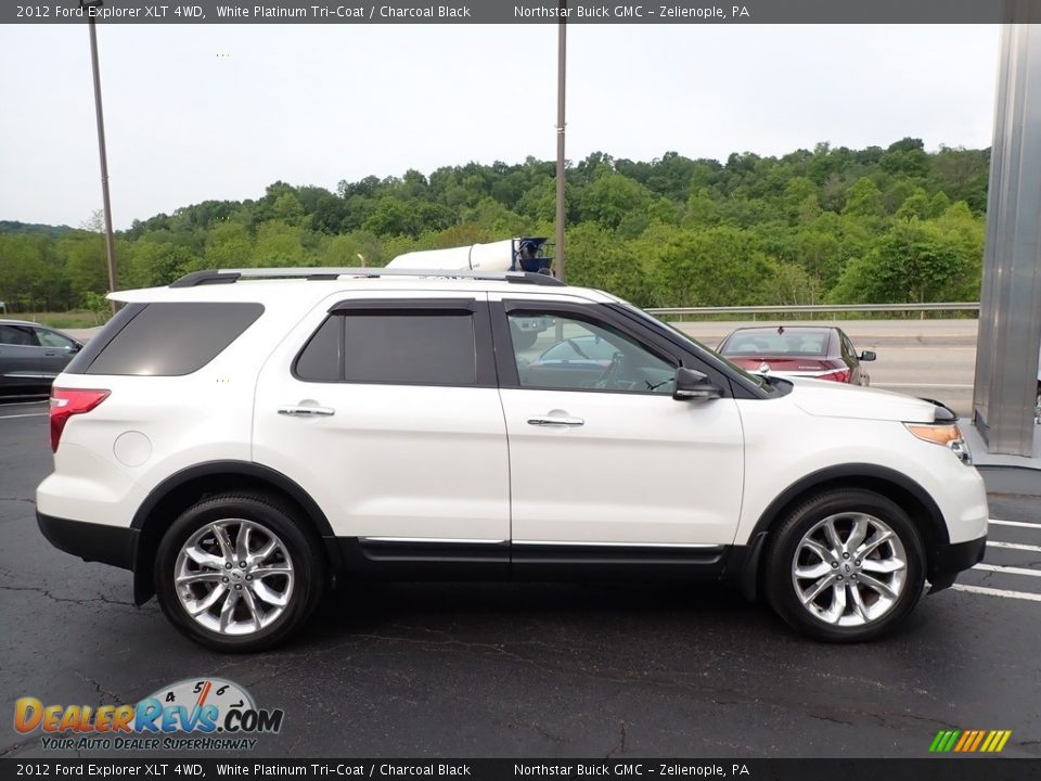 2012 Ford Explorer XLT 4WD White Platinum Tri-Coat / Charcoal Black Photo #5