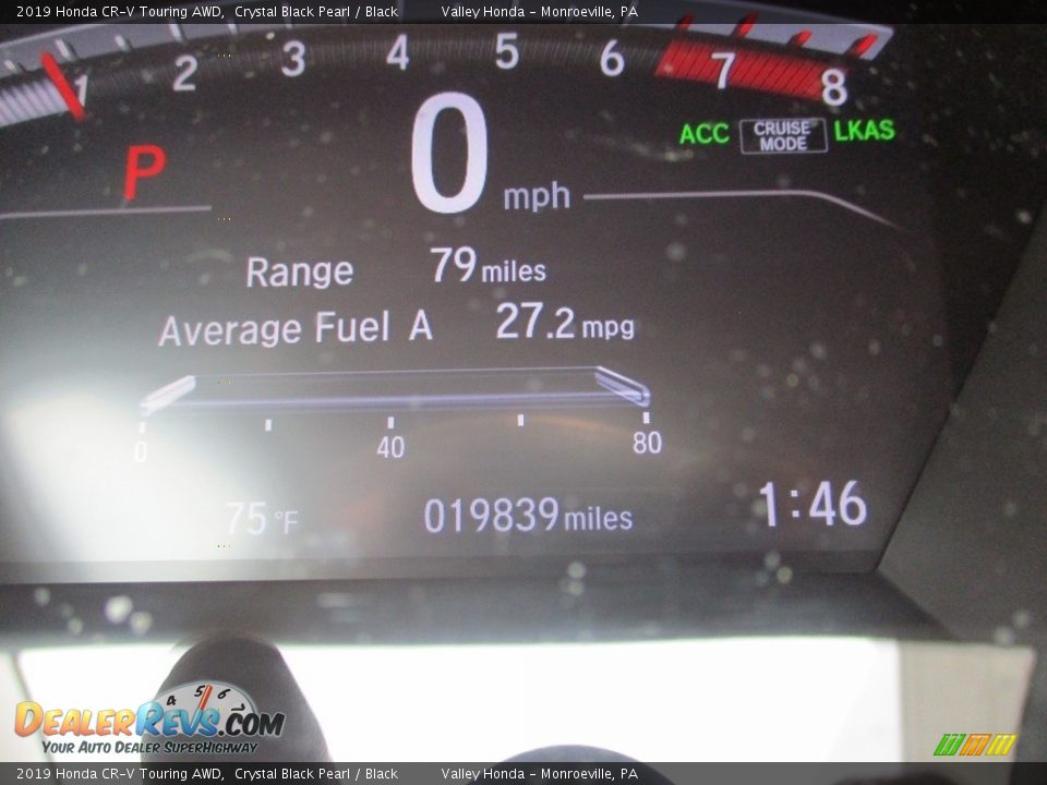 2019 Honda CR-V Touring AWD Crystal Black Pearl / Black Photo #20