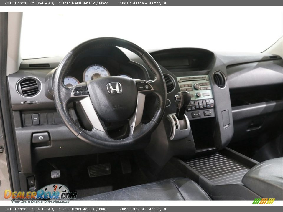 2011 Honda Pilot EX-L 4WD Polished Metal Metallic / Black Photo #6