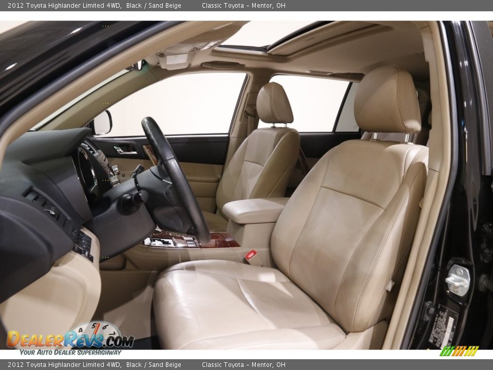 2012 Toyota Highlander Limited 4WD Black / Sand Beige Photo #5