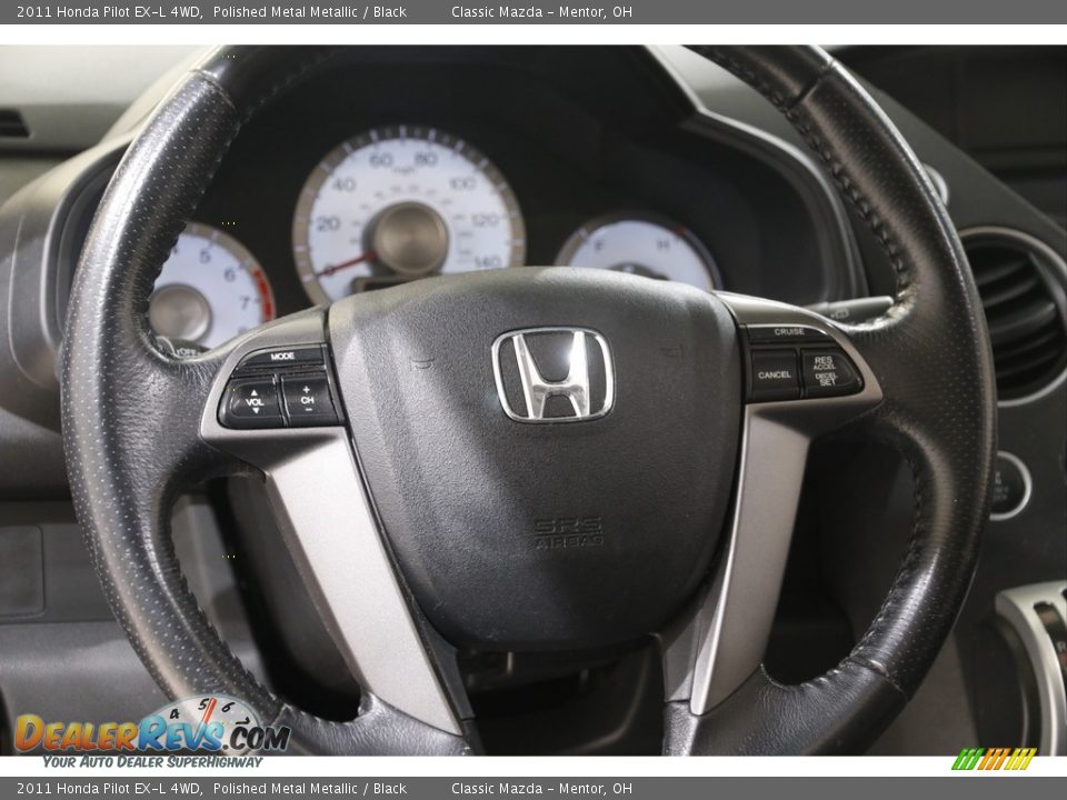 2011 Honda Pilot EX-L 4WD Polished Metal Metallic / Black Photo #7