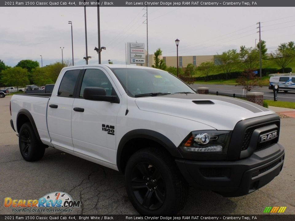 2021 Ram 1500 Classic Quad Cab 4x4 Bright White / Black Photo #3