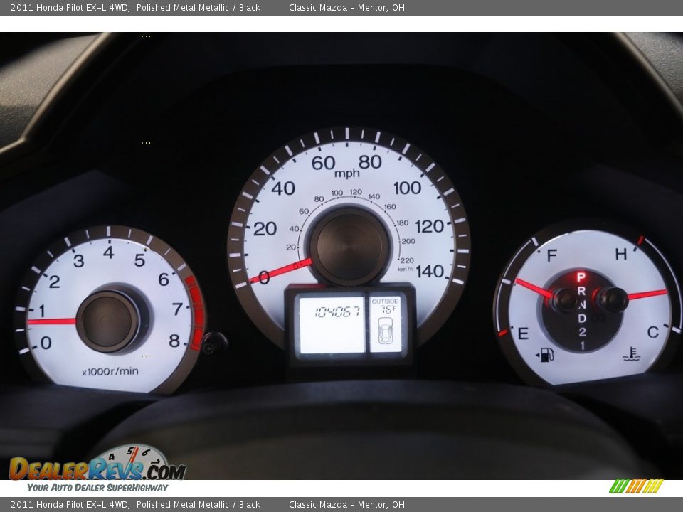 2011 Honda Pilot EX-L 4WD Polished Metal Metallic / Black Photo #8