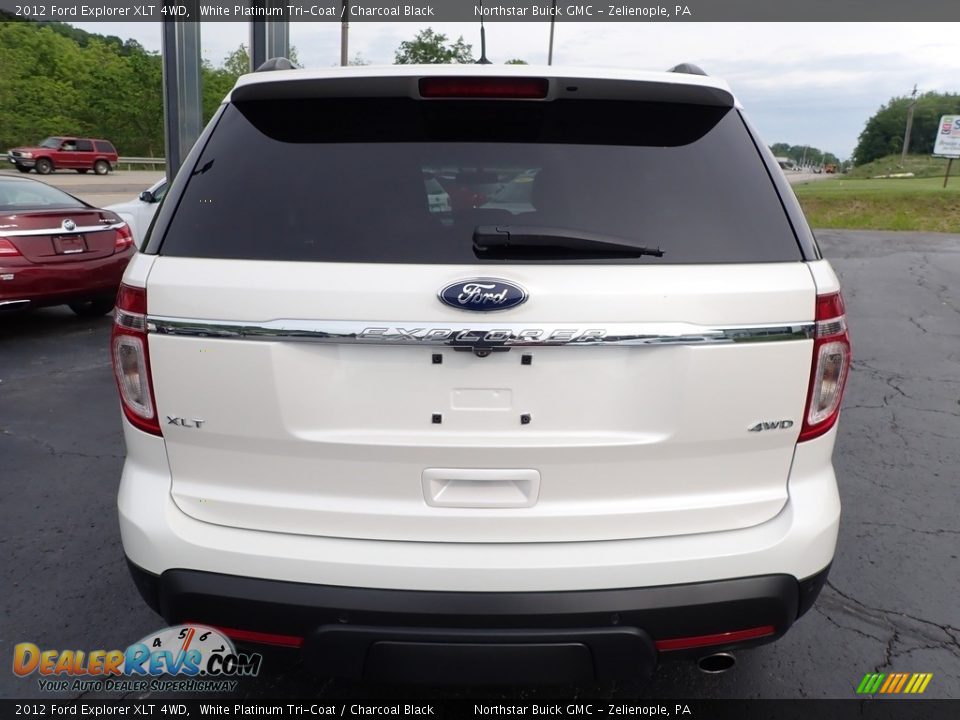 2012 Ford Explorer XLT 4WD White Platinum Tri-Coat / Charcoal Black Photo #9
