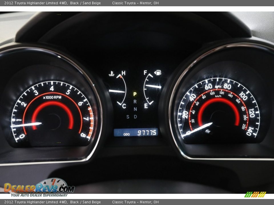 2012 Toyota Highlander Limited 4WD Black / Sand Beige Photo #8