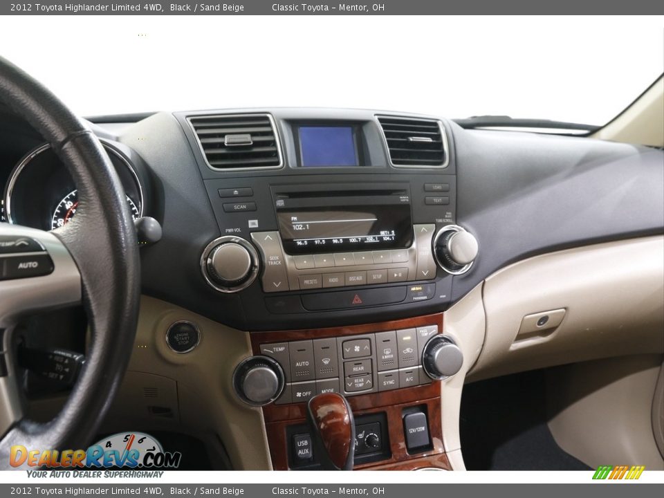2012 Toyota Highlander Limited 4WD Black / Sand Beige Photo #9