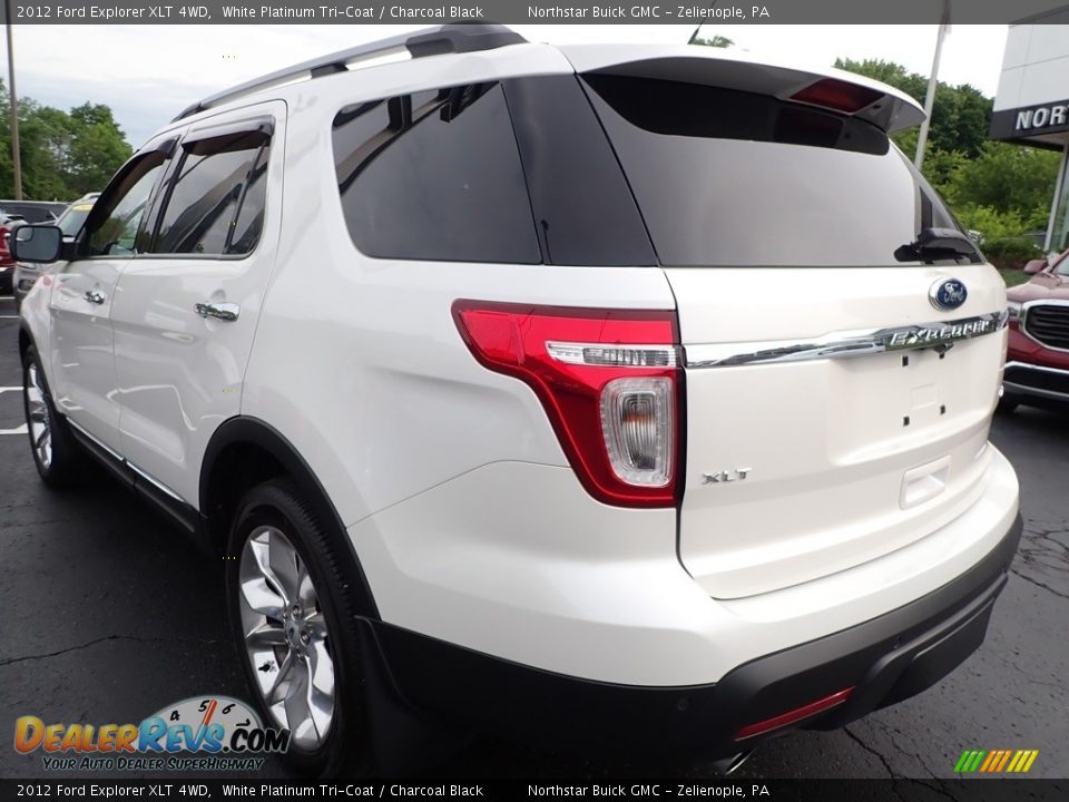 2012 Ford Explorer XLT 4WD White Platinum Tri-Coat / Charcoal Black Photo #11