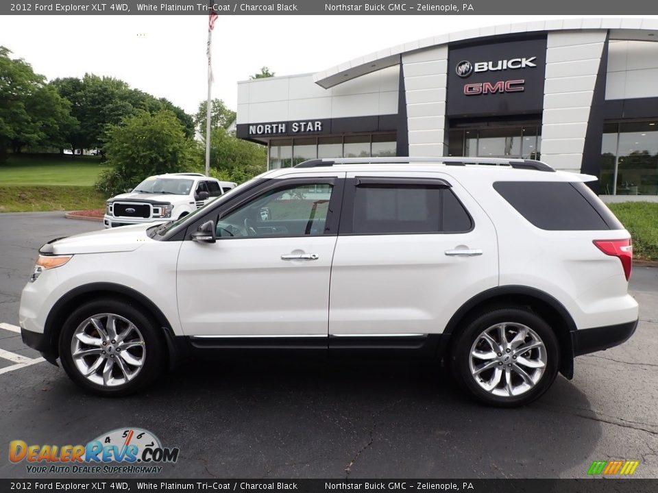 2012 Ford Explorer XLT 4WD White Platinum Tri-Coat / Charcoal Black Photo #12