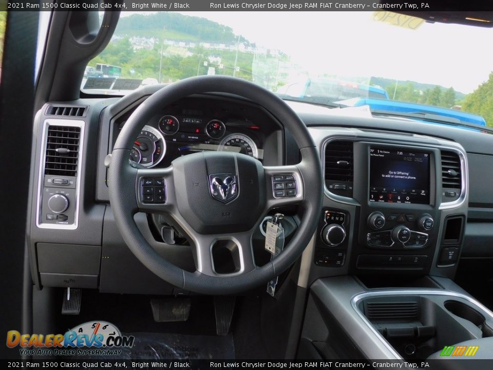 2021 Ram 1500 Classic Quad Cab 4x4 Bright White / Black Photo #13