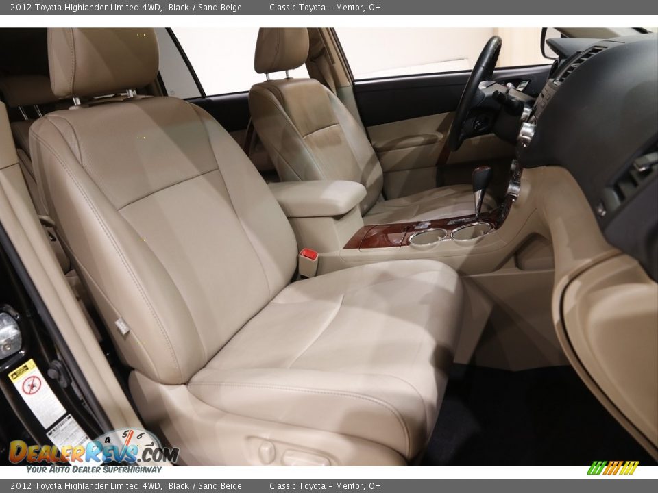 2012 Toyota Highlander Limited 4WD Black / Sand Beige Photo #18