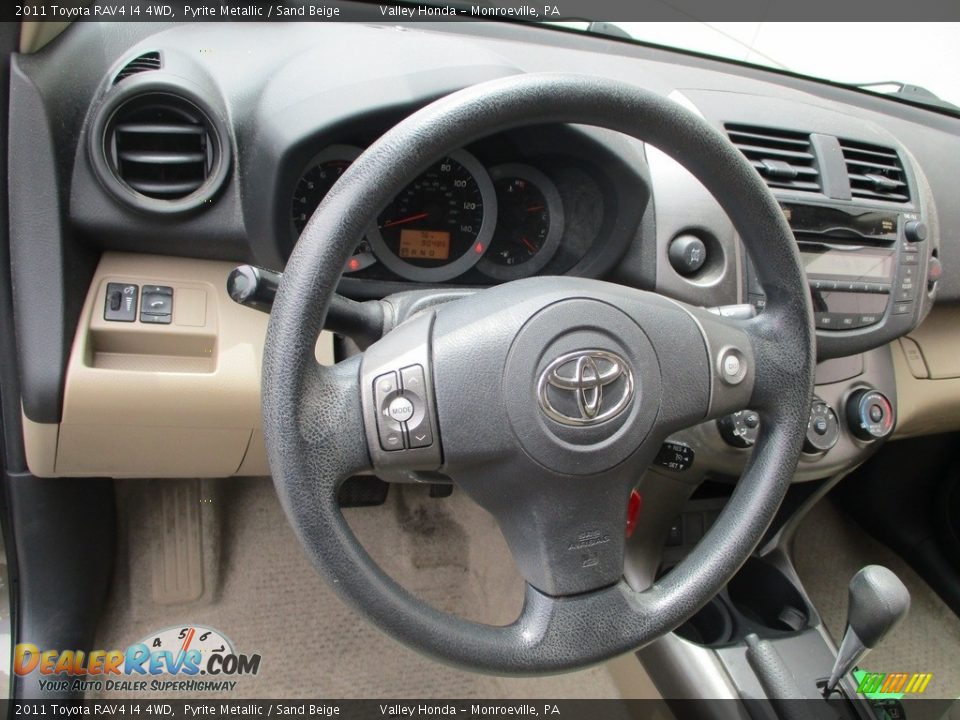 2011 Toyota RAV4 I4 4WD Pyrite Metallic / Sand Beige Photo #13