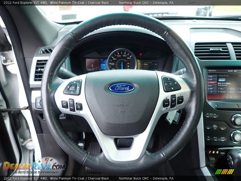 2012 Ford Explorer XLT 4WD White Platinum Tri-Coat / Charcoal Black Photo #21