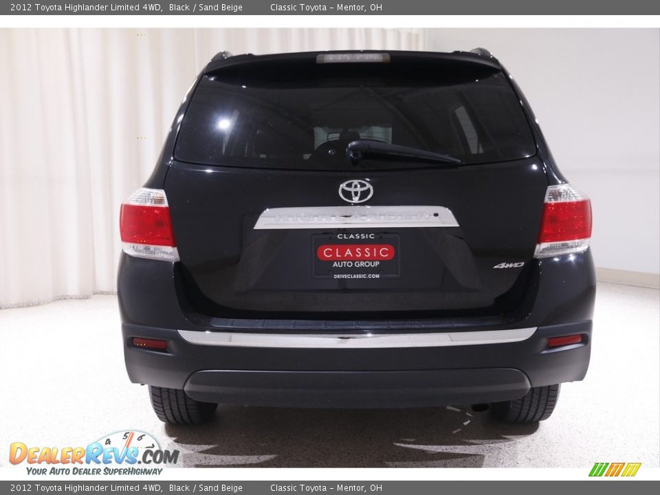 2012 Toyota Highlander Limited 4WD Black / Sand Beige Photo #22