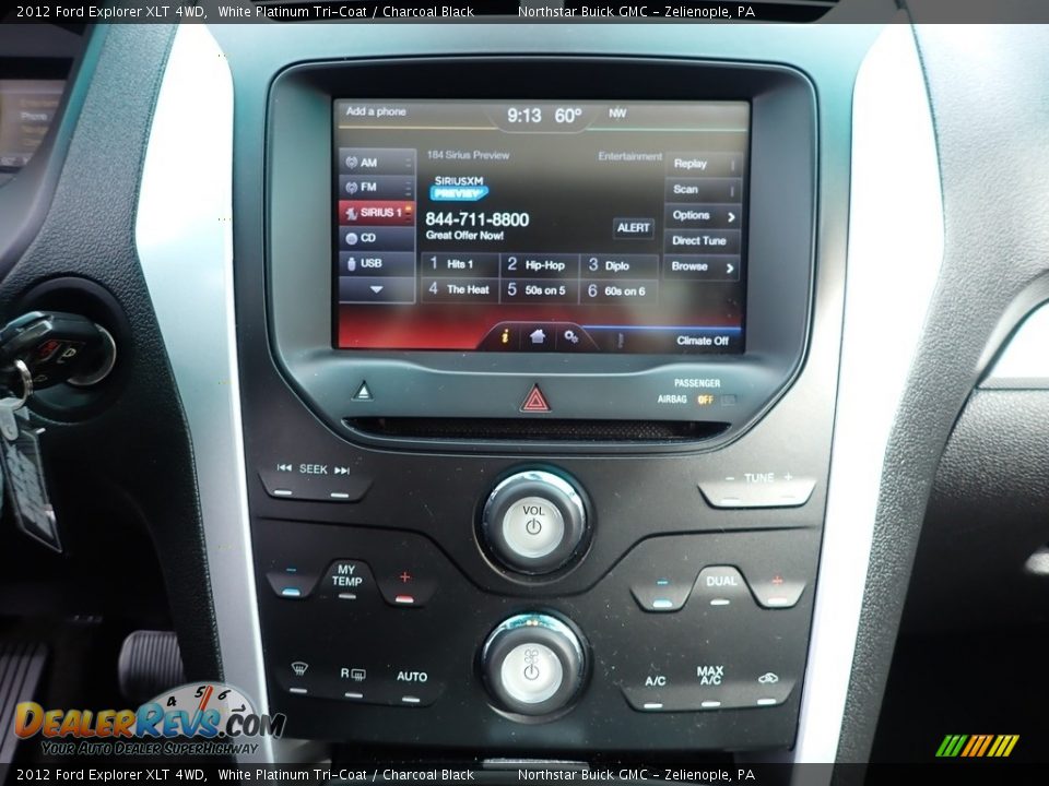2012 Ford Explorer XLT 4WD White Platinum Tri-Coat / Charcoal Black Photo #22