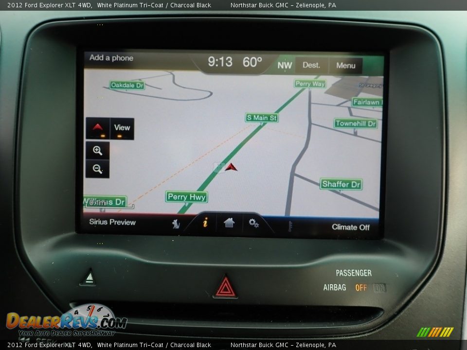 2012 Ford Explorer XLT 4WD White Platinum Tri-Coat / Charcoal Black Photo #23