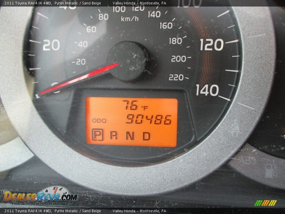 2011 Toyota RAV4 I4 4WD Pyrite Metallic / Sand Beige Photo #20