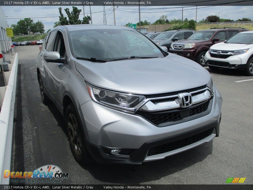2017 Honda CR-V EX-L AWD Lunar Silver Metallic / Gray Photo #7