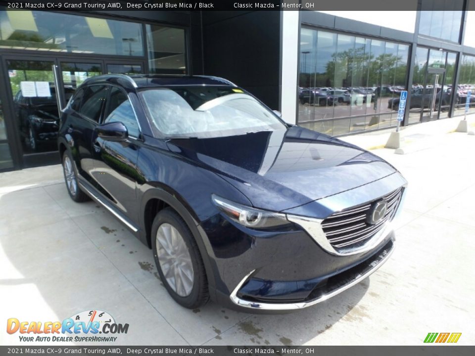 2021 Mazda CX-9 Grand Touring AWD Deep Crystal Blue Mica / Black Photo #1