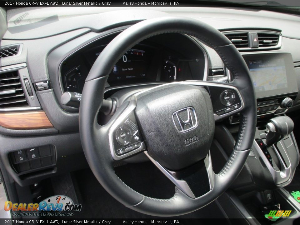 2017 Honda CR-V EX-L AWD Lunar Silver Metallic / Gray Photo #13