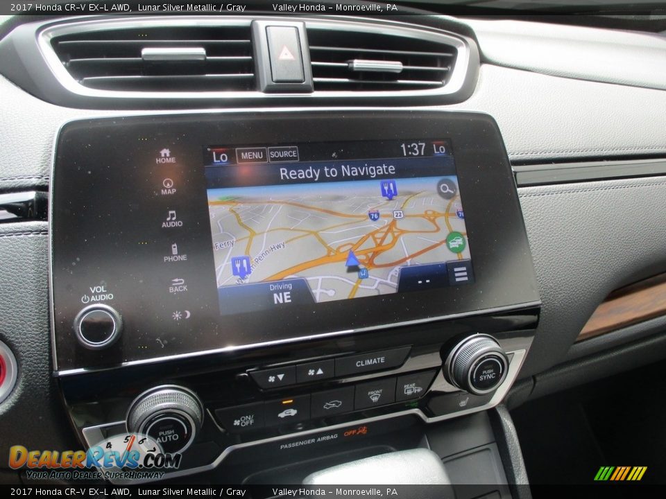 2017 Honda CR-V EX-L AWD Lunar Silver Metallic / Gray Photo #15