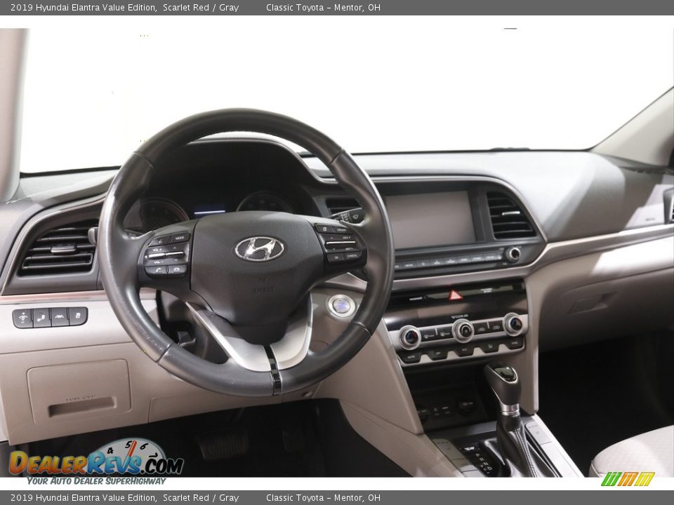 2019 Hyundai Elantra Value Edition Scarlet Red / Gray Photo #6