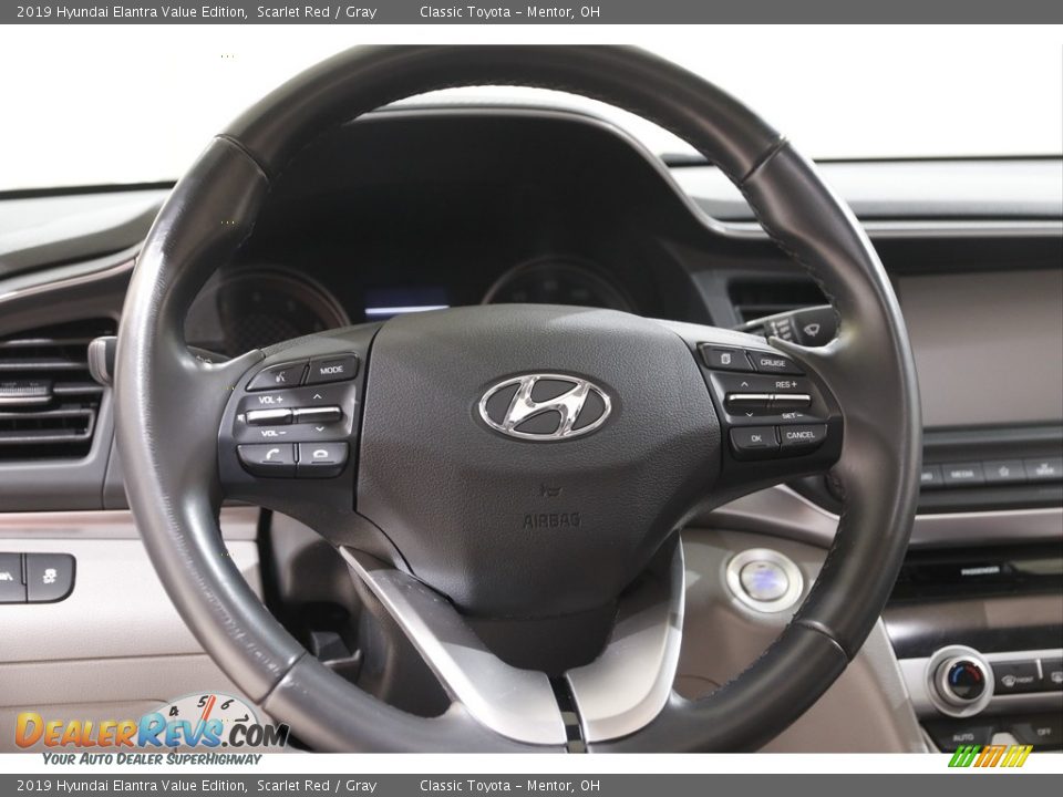 2019 Hyundai Elantra Value Edition Scarlet Red / Gray Photo #7