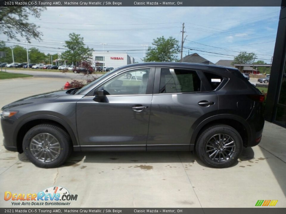 2021 Mazda CX-5 Touring AWD Machine Gray Metallic / Silk Beige Photo #6