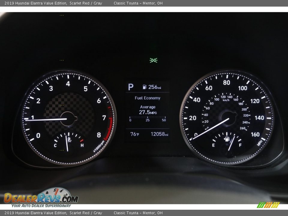 2019 Hyundai Elantra Value Edition Scarlet Red / Gray Photo #8