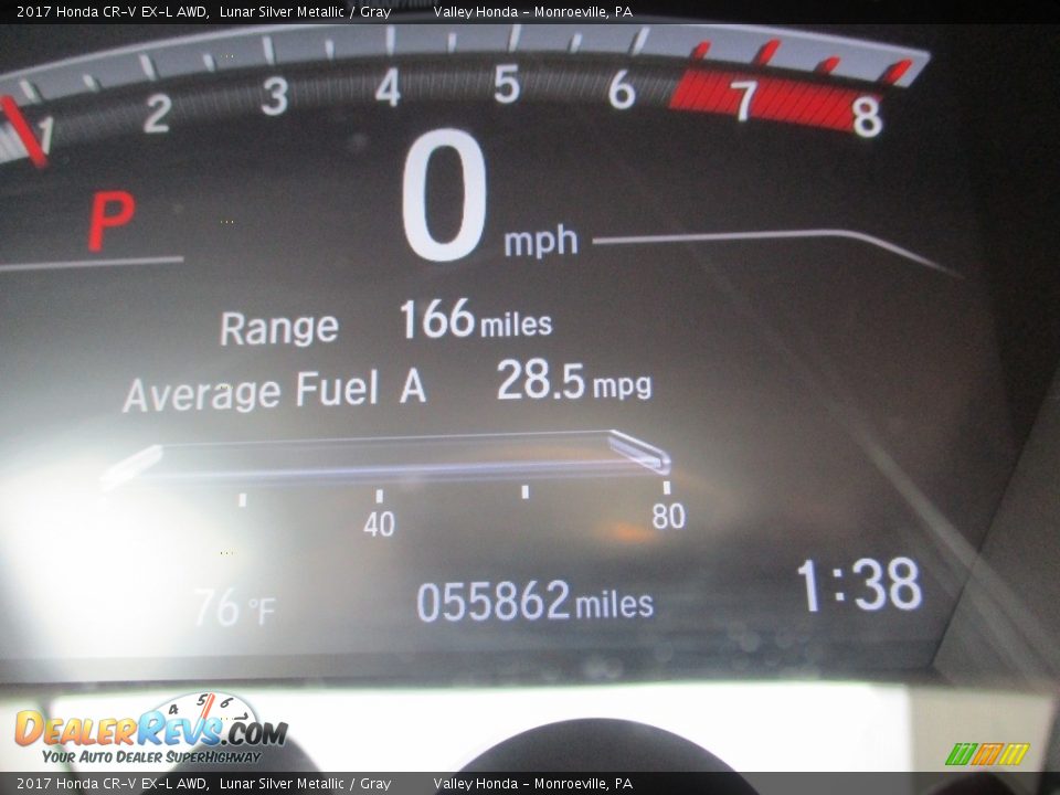 2017 Honda CR-V EX-L AWD Lunar Silver Metallic / Gray Photo #20