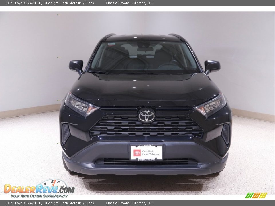 2019 Toyota RAV4 LE Midnight Black Metallic / Black Photo #2