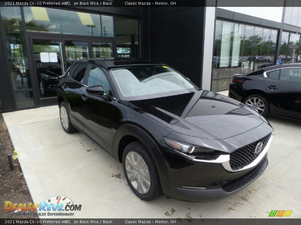 2021 Mazda CX-30 Preferred AWD Jet Black Mica / Black Photo #1