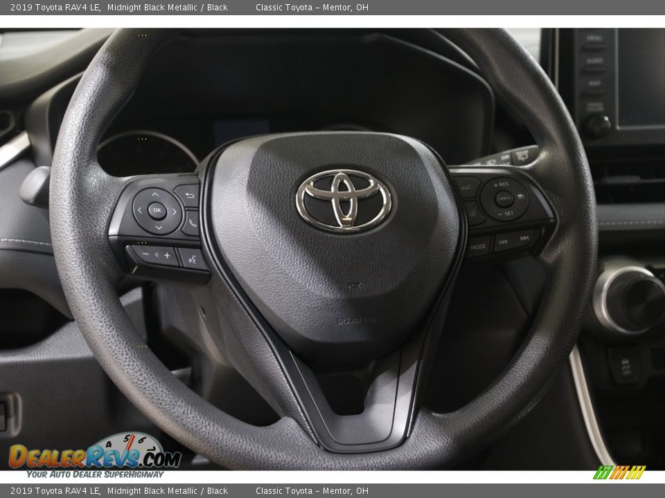 2019 Toyota RAV4 LE Midnight Black Metallic / Black Photo #7