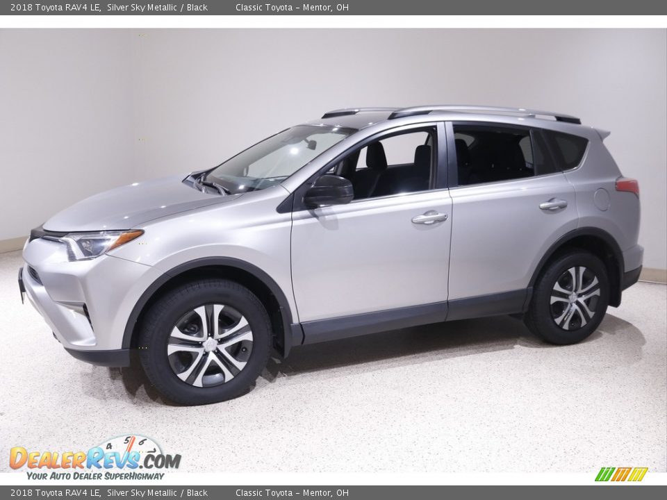 2018 Toyota RAV4 LE Silver Sky Metallic / Black Photo #3