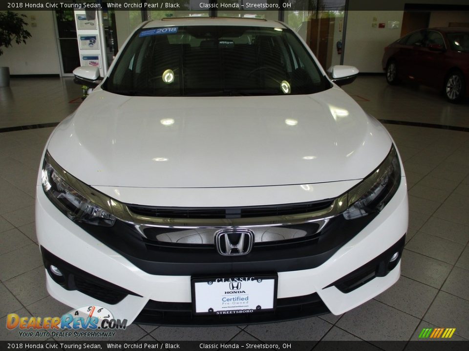 2018 Honda Civic Touring Sedan White Orchid Pearl / Black Photo #2