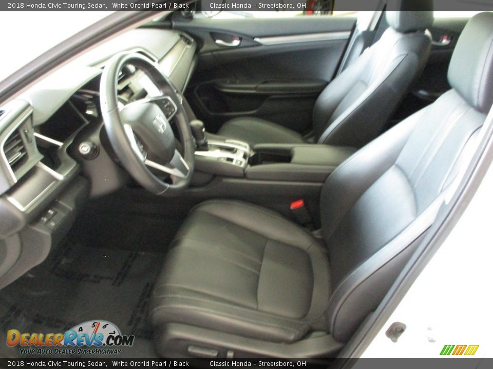 2018 Honda Civic Touring Sedan White Orchid Pearl / Black Photo #28