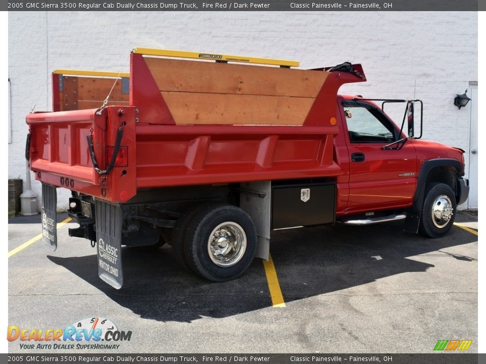 2005 GMC Sierra 3500 Regular Cab Dually Chassis Dump Truck Fire Red / Dark Pewter Photo #2