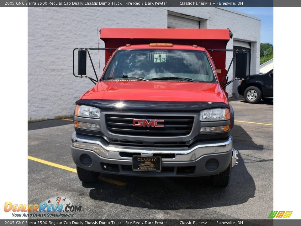 2005 GMC Sierra 3500 Regular Cab Dually Chassis Dump Truck Fire Red / Dark Pewter Photo #4