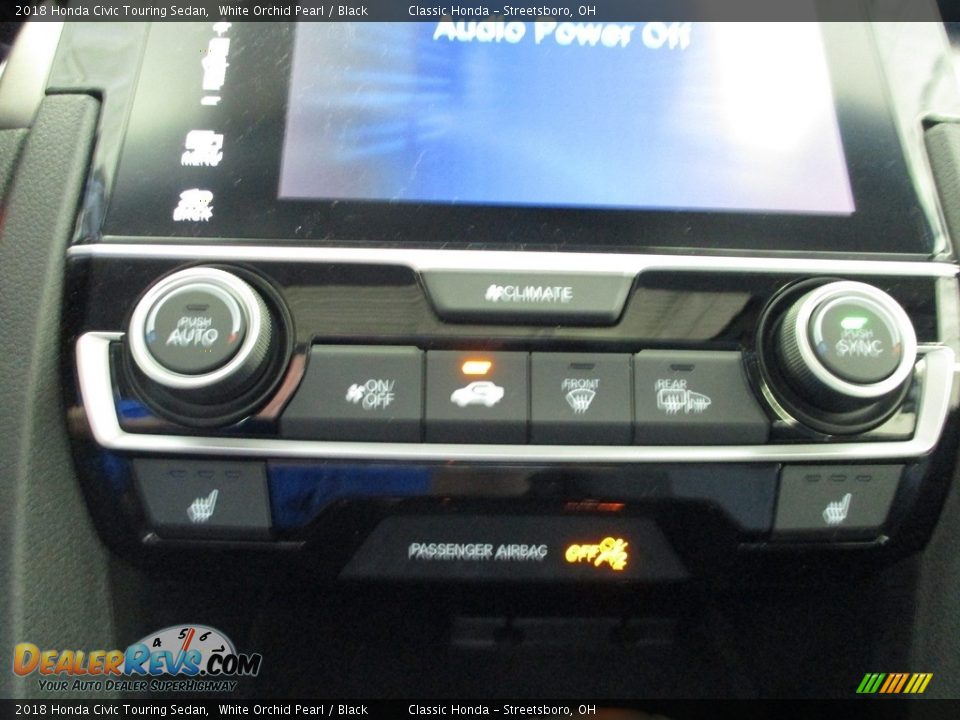 2018 Honda Civic Touring Sedan White Orchid Pearl / Black Photo #35