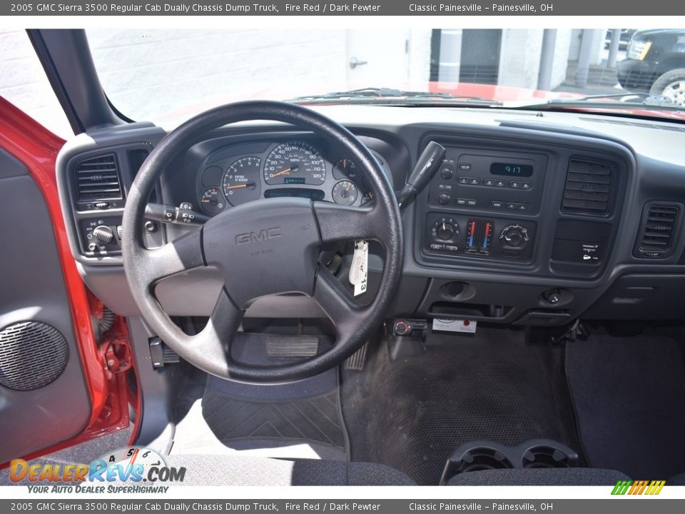 2005 GMC Sierra 3500 Regular Cab Dually Chassis Dump Truck Fire Red / Dark Pewter Photo #13